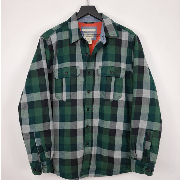 Ll Bean Primaloft Lined Shirt Jacket 